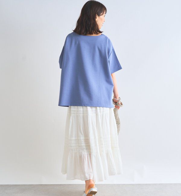  「《楽ちんきちんと見え》ハーフジップダンボールポンチョ」|Tシャツ・カットソー|