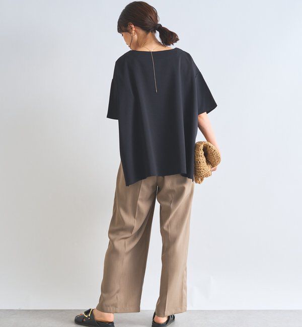  「《楽ちんきちんと見え》ハーフジップダンボールポンチョ」|Tシャツ・カットソー|