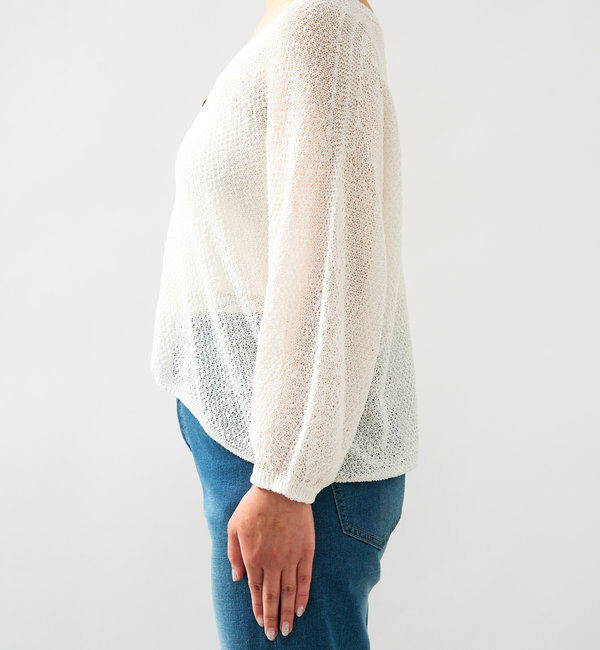  「《軽量・通気性・吸水速乾性》イージーケア和紙ニットカーディガン」|ニット・セーター|