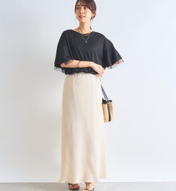  「メッシュフレアスカート」|スカート|