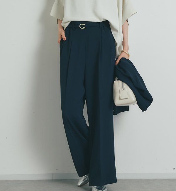  「《来春のおでかけに》ハイストレッチカルゼワッシャータックパンツ」|その他|