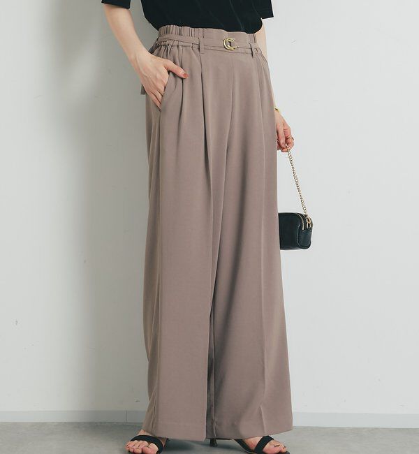  「《来春のおでかけに》ハイストレッチカルゼワッシャータックパンツ」|その他|