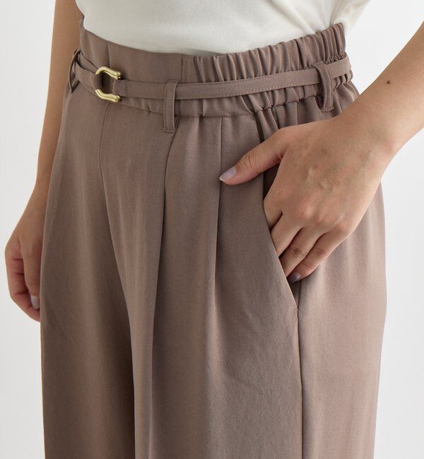  「《来春のおでかけに》ハイストレッチカルゼワッシャータックパンツ」|その他|