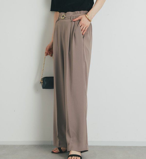  「《来春のおでかけに》ハイストレッチカルゼワッシャータックパンツ」|その他|