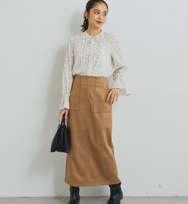  「《大人エレガントなムードに》フロントフリルジョーゼットブラウス」|シャツ・ブラウス|