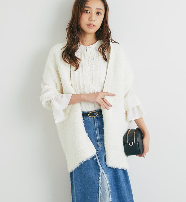  「《大人エレガントなムードに》フロントフリルジョーゼットブラウス」|シャツ・ブラウス|