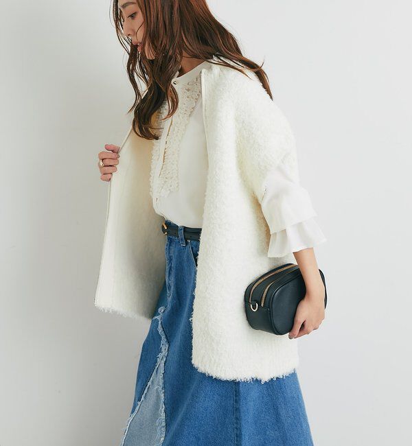  「《大人エレガントなムードに》フロントフリルジョーゼットブラウス」|シャツ・ブラウス|