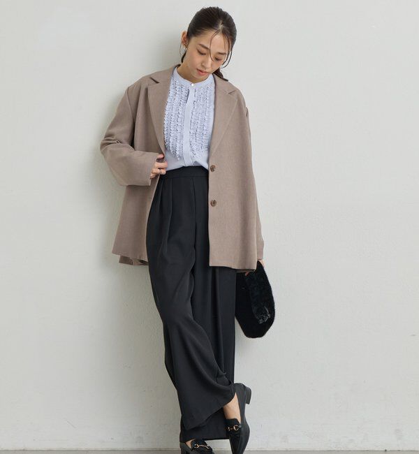  「《大人エレガントなムードに》フロントフリルジョーゼットブラウス」|シャツ・ブラウス|