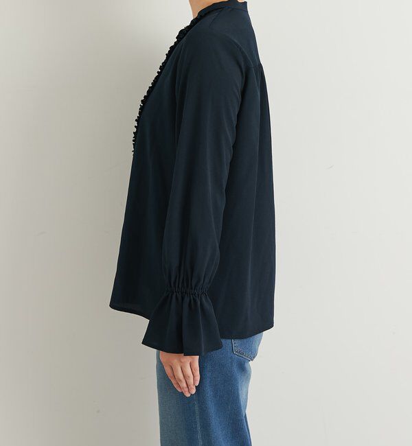  「《大人エレガントなムードに》フロントフリルジョーゼットブラウス」|シャツ・ブラウス|