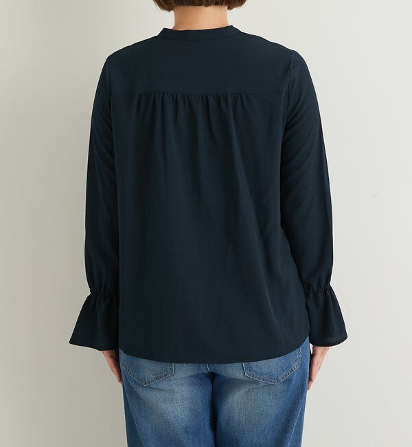  「《大人エレガントなムードに》フロントフリルジョーゼットブラウス」|シャツ・ブラウス|