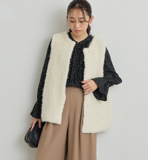  「《大人エレガントなムードに》フロントフリルジョーゼットブラウス」|シャツ・ブラウス|