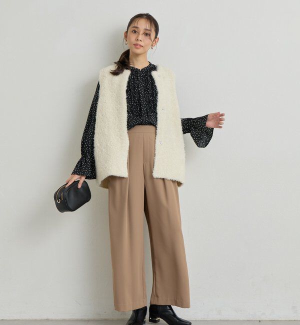  「《大人エレガントなムードに》フロントフリルジョーゼットブラウス」|シャツ・ブラウス|