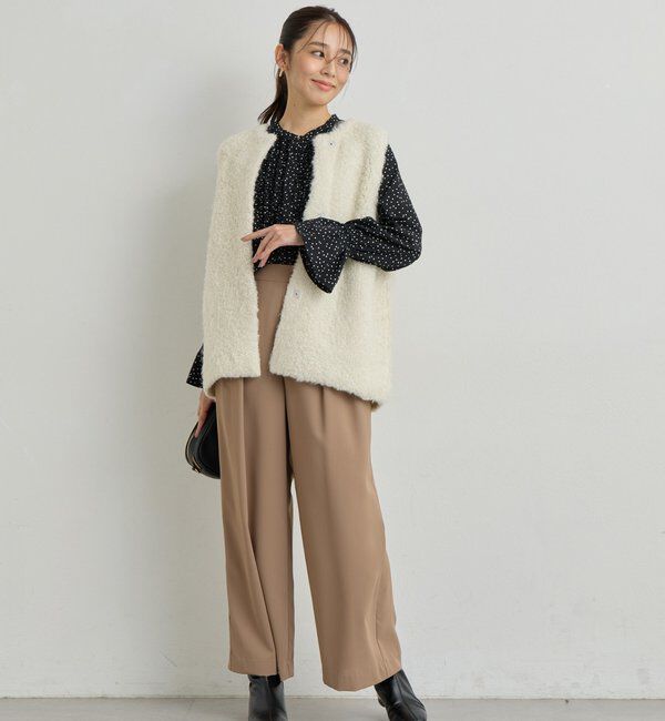  「《大人エレガントなムードに》フロントフリルジョーゼットブラウス」|シャツ・ブラウス|