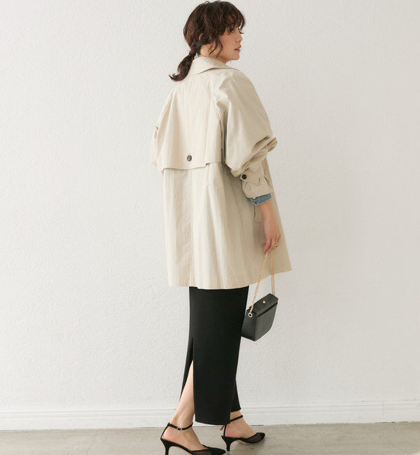  「【ラフに羽織れる】オーバーミドルトレンチコート」|トレンチコート|