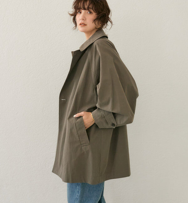  「【ラフに羽織れる】オーバーミドルトレンチコート」|トレンチコート|