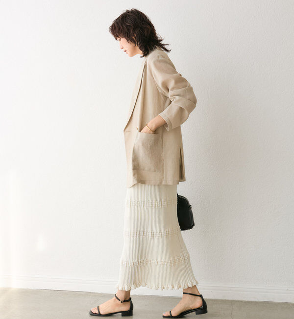  「【ウォッシャブル】シアースラブオーバージャケット」|テーラードジャケット|