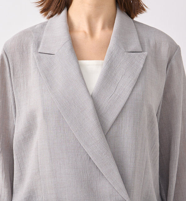  「【ウォッシャブル】シアースラブオーバージャケット」|テーラードジャケット|