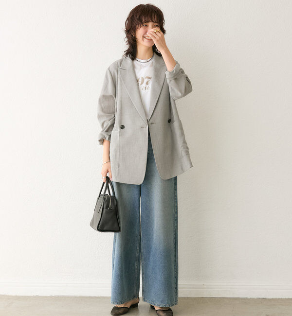  「【ウォッシャブル】シアースラブオーバージャケット」|テーラードジャケット|