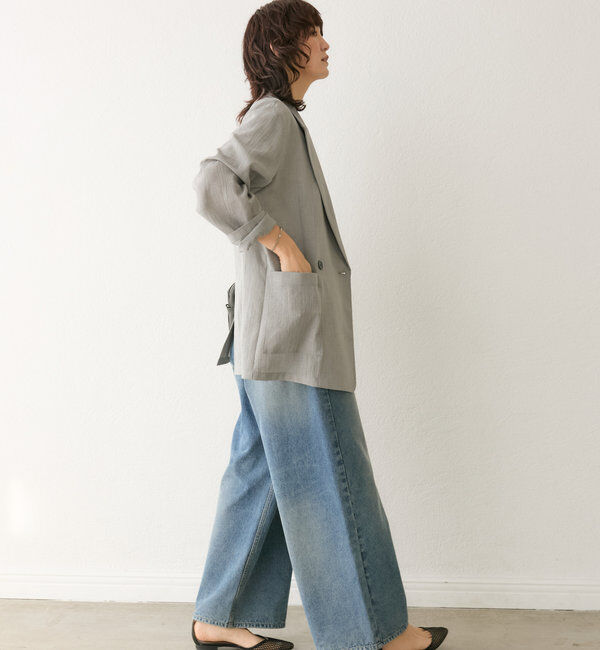  「【ウォッシャブル】シアースラブオーバージャケット」|テーラードジャケット|