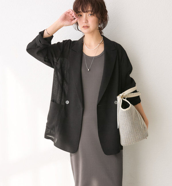  「【ウォッシャブル】シアースラブオーバージャケット」|テーラードジャケット|