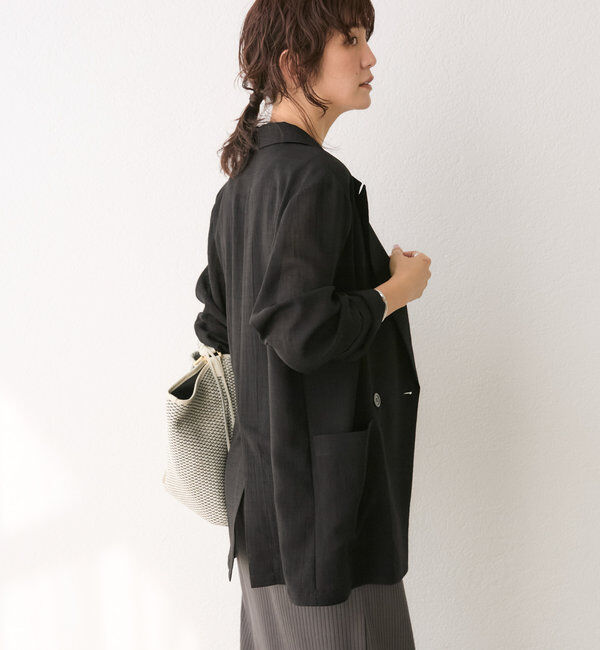  「【ウォッシャブル】シアースラブオーバージャケット」|テーラードジャケット|