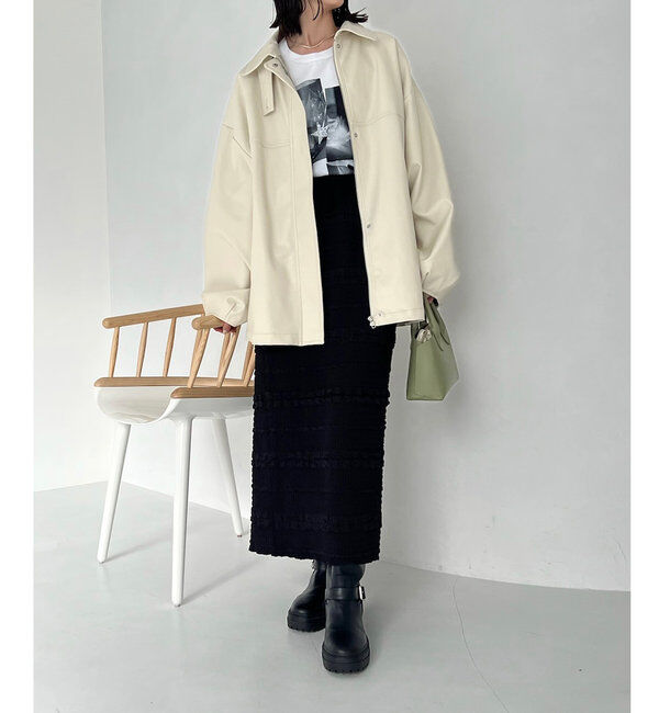  「【3色展開】フェイクレザージャケット」|その他|