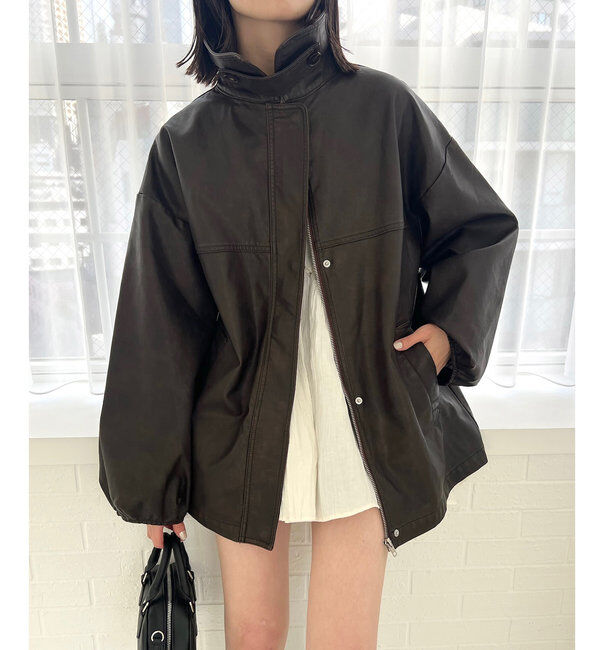  「【3色展開】フェイクレザージャケット」|その他|