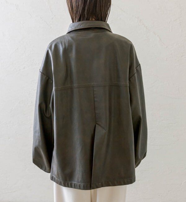  「【3色展開】フェイクレザージャケット」|その他|