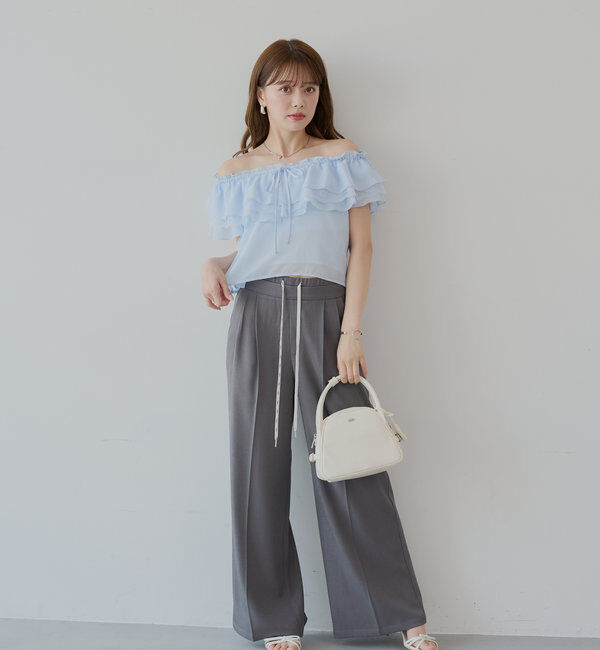  「オフショルレースフリルブラウス」|シャツ・ブラウス|