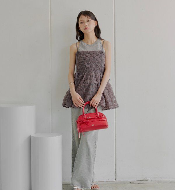  「【SALON by Chico】ローズチュールペプラムブラウス」|シャツ・ブラウス|