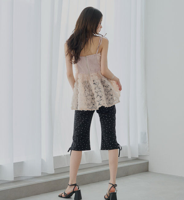  「【SALON by Chico】ローズチュールペプラムブラウス」|シャツ・ブラウス|