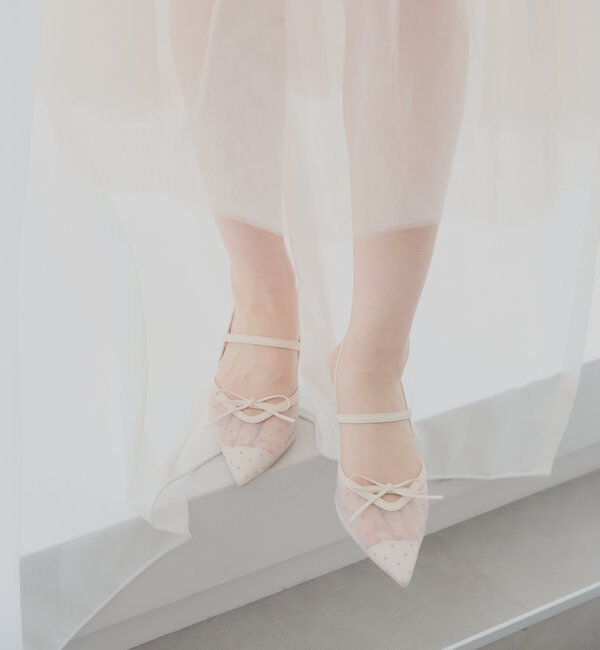  「【SALON by Chico】シアーリボンポインテッドミュール」|パンプス|