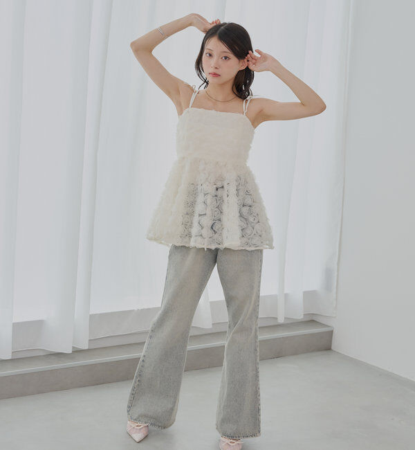  「【SALON by Chico】シアーリボンポインテッドミュール」|パンプス|