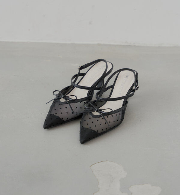  「【SALON by Chico】シアーリボンポインテッドミュール」|パンプス|