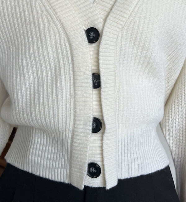  「【再入荷！】ウール100Wボタンカーディガン」|カーディガン|