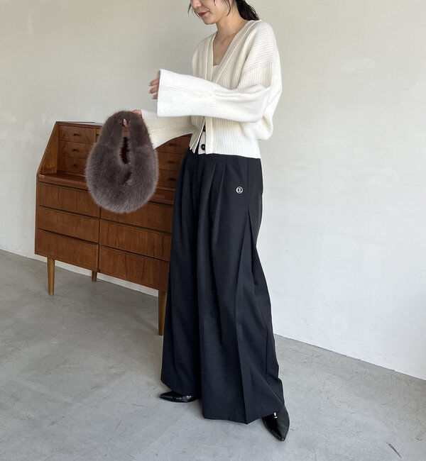  「【再入荷！】ウール100Wボタンカーディガン」|カーディガン|