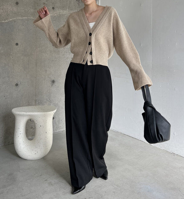  「【再入荷！】ウール100Wボタンカーディガン」|カーディガン|