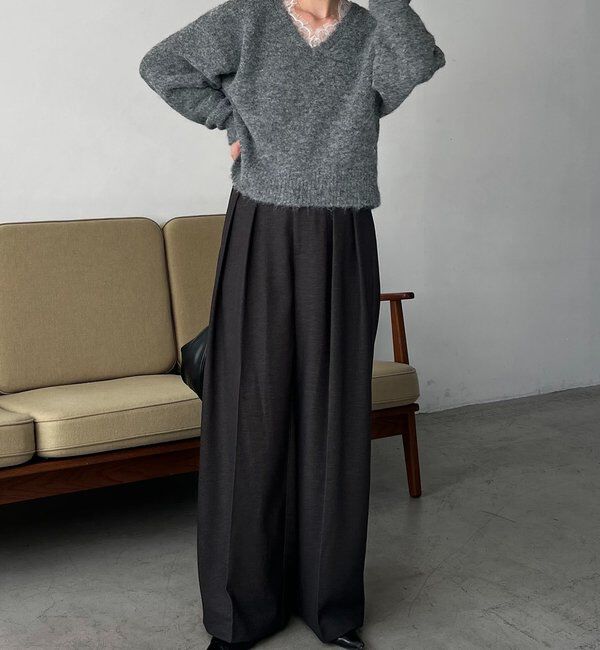  「レーストリミングニット」|ニット・セーター|