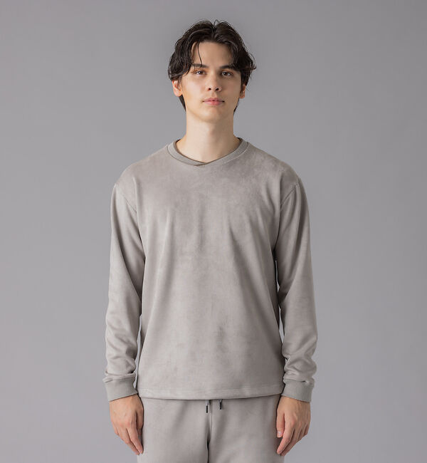 ABAHOUSE「【アンサンブル対応】シルキー ネオスエード プルオーバー / スウェット」|Tシャツ・カットソー|