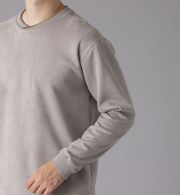 ABAHOUSE「【アンサンブル対応】シルキー ネオスエード プルオーバー / スウェット」|Tシャツ・カットソー|