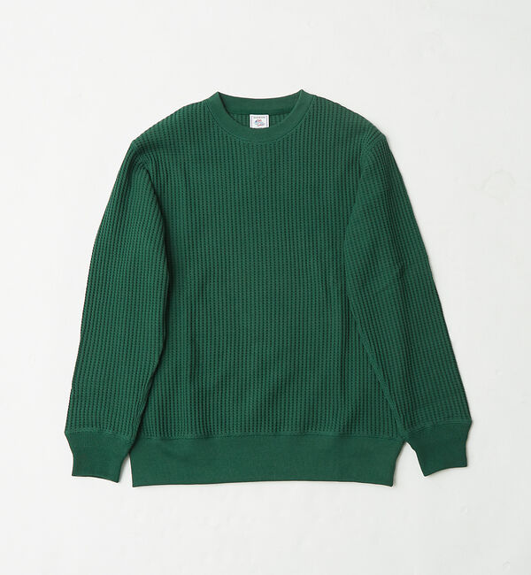 ABAHOUSE「【JEMORGAN/ジェーイーモーガン】ビッグワッフル クルーネック カットソー」|Tシャツ・カットソー|グリーン