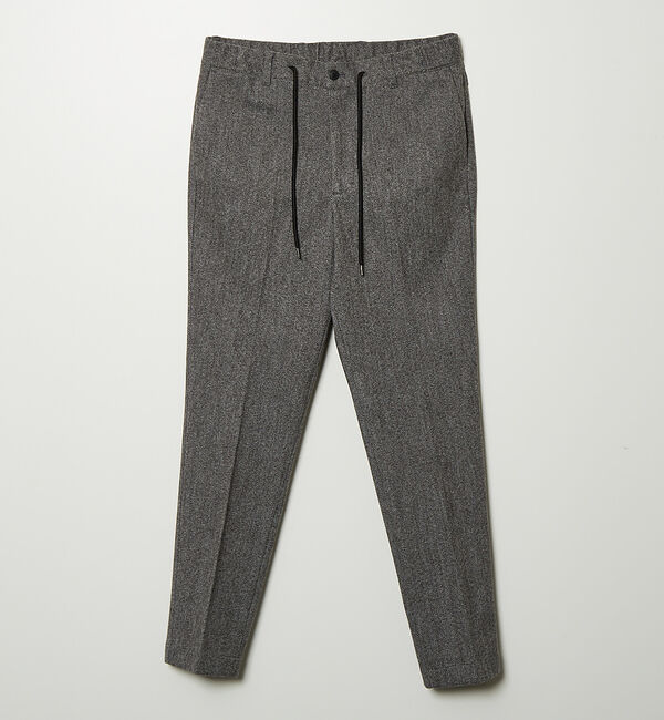ABAHOUSE「【秋冬生地/セットアップ対応】ヘリンボーン柄 ニット スラックス パンツ」|スラックス|グレー