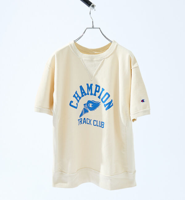 ABAHOUSE「【Champion】リバースウィーブ(R)ショートスリーブスウェットシャツ /」|Tシャツ・カットソー|