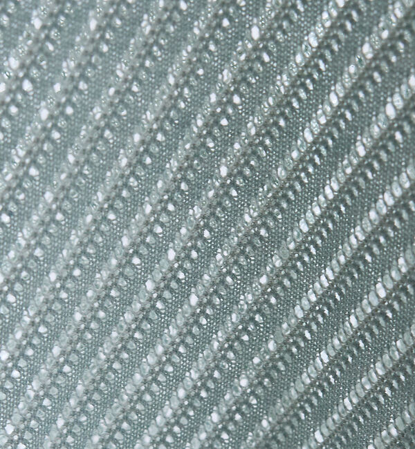 ABAHOUSE「【透かし編み】バイアス メッシュニットポロ  / ニットシャツ」|カーディガン|