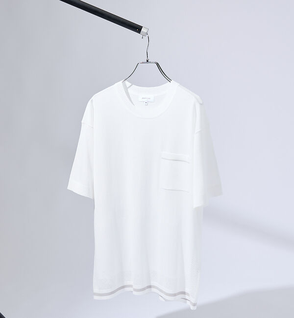 ABAHOUSE「メッシュニット シアーTシャツ/ サマーニット」|Tシャツ・カットソー|