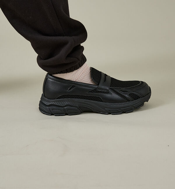 ABAHOUSE「BLACK LOAFER SNEAKERS / ブラック ローファースニーカー/」|スニーカー|