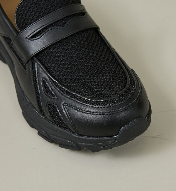 ABAHOUSE「BLACK LOAFER SNEAKERS / ブラック ローファースニーカー/」|スニーカー|