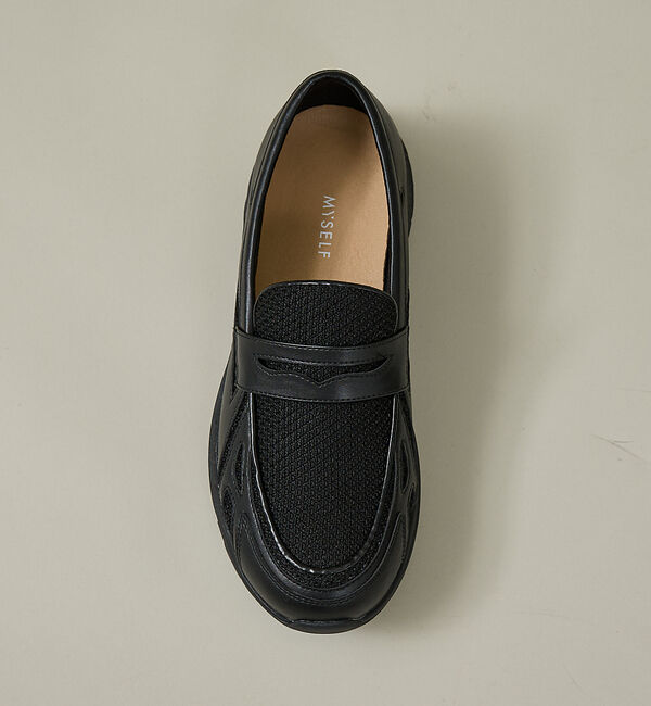 ABAHOUSE「BLACK LOAFER SNEAKERS / ブラック ローファースニーカー/」|スニーカー|