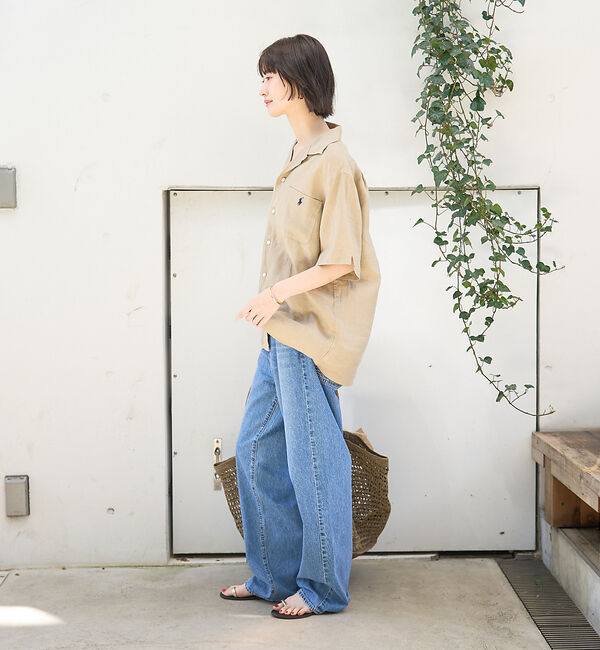 Rouge vif「【POLO RALPH LAUREN/ポロラルフローレン】クラシックフィットリネ」|シャツ・ブラウス|