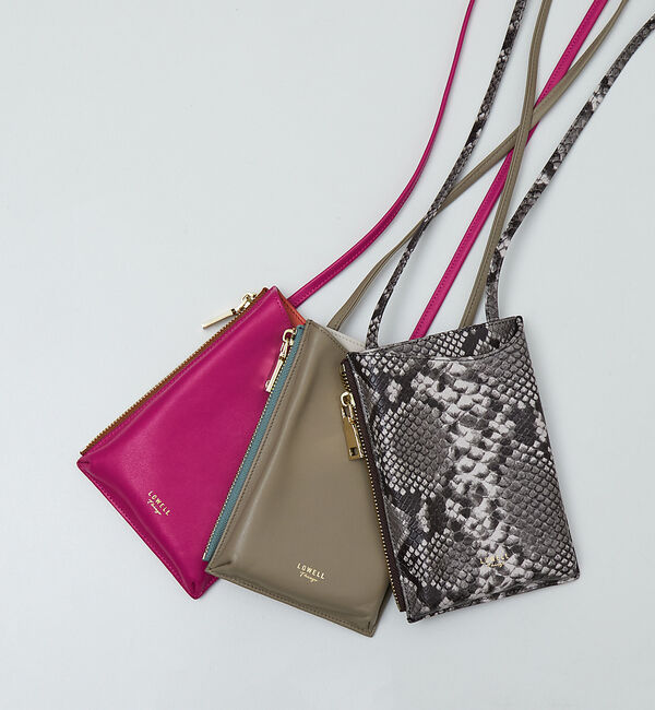 LOWELL things「【LEE掲載】Reles/レザーマルチスマホミニショルダー」|モバイルケース|